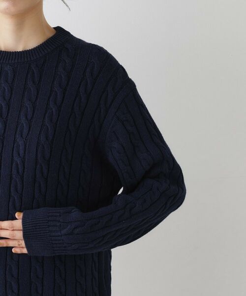 Dessin / デッサン ニット・セーター | 【ユニセックス・洗える】クルーネックケーブルニット | 詳細17