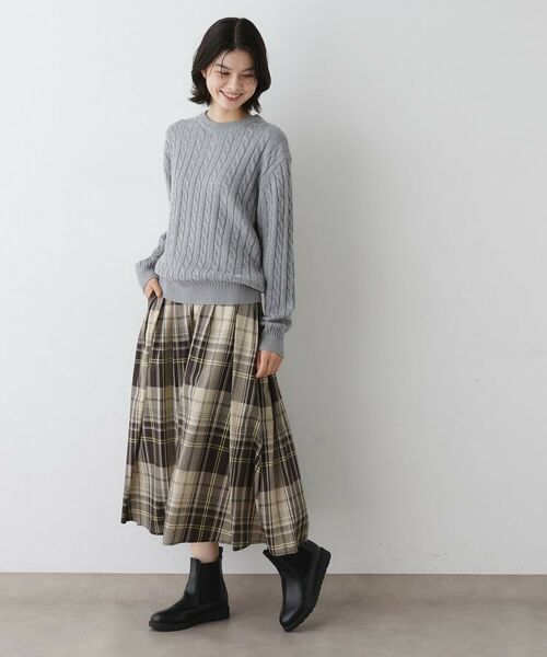 Dessin / デッサン ニット・セーター | 【ユニセックス・洗える】クルーネックケーブルニット | 詳細2