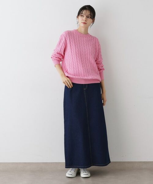 Dessin / デッサン ニット・セーター | 【ユニセックス・洗える】クルーネックケーブルニット | 詳細6