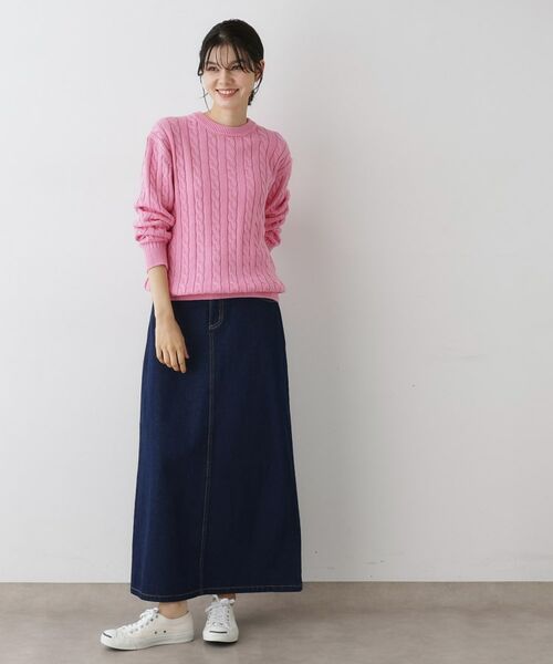 Dessin / デッサン ニット・セーター | 【ユニセックス・洗える】クルーネックケーブルニット | 詳細7