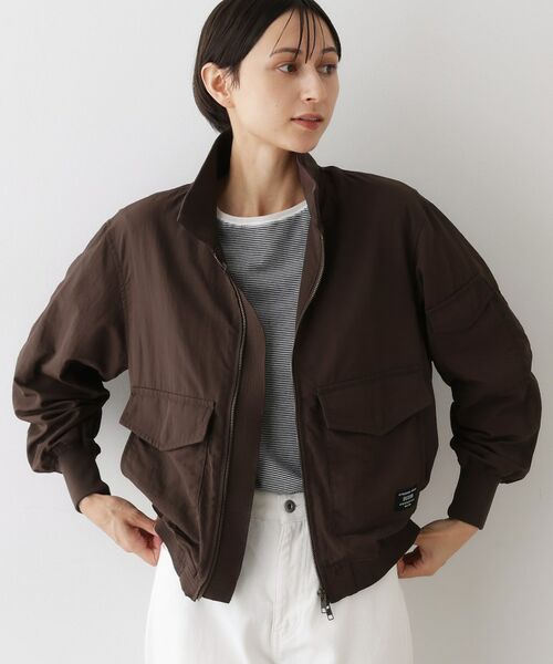 Dessin / デッサン レザーブルゾン・ジャケット | 【ユニセックス・軽量】ナイロンブルゾン(ブラウン(044))