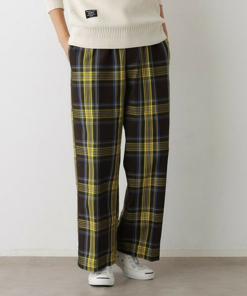 Dessin / デッサン パンツ | 【ユニセックス/ウエストゴム】チェック柄パンツ(モカブラウン(342))