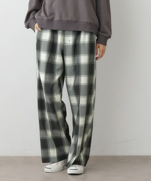 Dessin / デッサン パンツ | 【ユニセックス/ウエストゴム】チェック柄パンツ(ブラック(319))