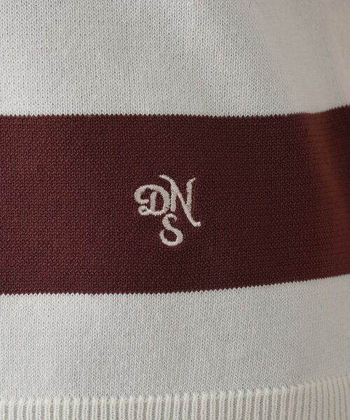 Dessin / デッサン ニット・セーター | 【ユニセックス/洗える】ボーダーニットポロシャツ | 詳細4