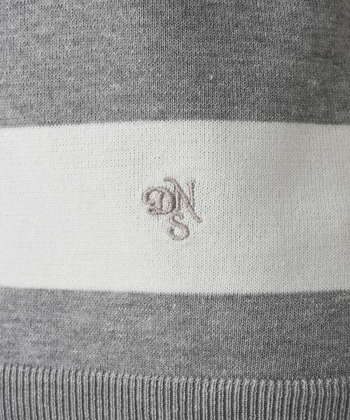 Dessin / デッサン ニット・セーター | 【ユニセックス/洗える】ボーダーニットポロシャツ | 詳細8