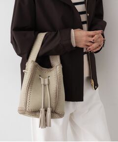 Dessin / デッサン ショルダーバッグ | かがりステッチ巾着バッグ