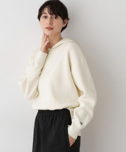 Dessin / デッサン ニット・セーター | 【洗える/体型カバー】ちょうどいいニットパーカ(アイボリー(004))