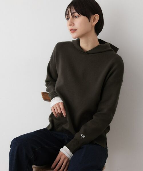 Dessin / デッサン ニット・セーター | 【洗える/体型カバー】ちょうどいいニットパーカ(ブラウン(045))