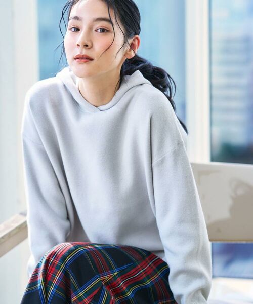 Dessin / デッサン ニット・セーター | 【洗える/体型カバー】ちょうどいいニットパーカ(グレージュ(050))