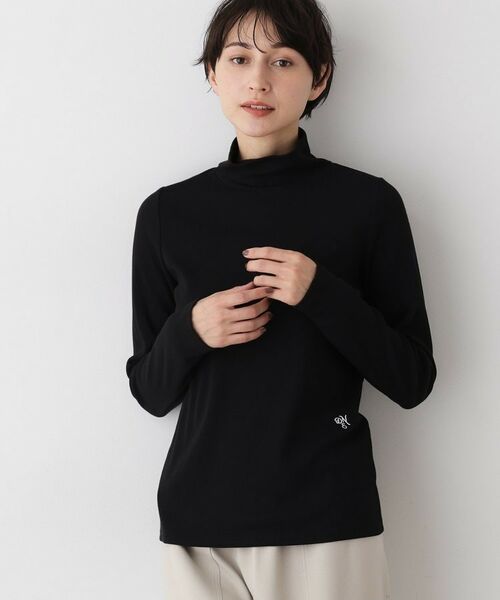 Dessin / デッサン カットソー | 【吸湿発熱/抗菌防臭】ジンジャー混タートルネックプルオ-バー(ブラック(019))