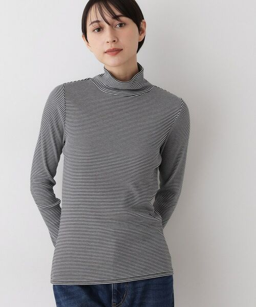 Dessin / デッサン カットソー | 【吸湿発熱/抗菌防臭】ジンジャー混タートルネックプルオ-バー(ブラック(319))