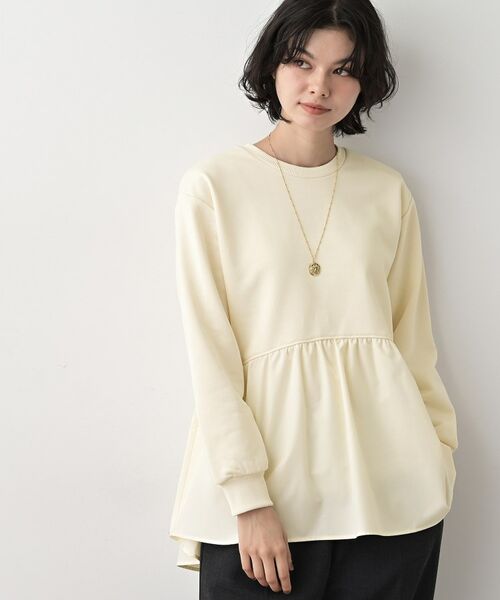 Dessin / デッサン カットソー | 【体型カバー/洗える】ペプラムスウェット | 詳細2