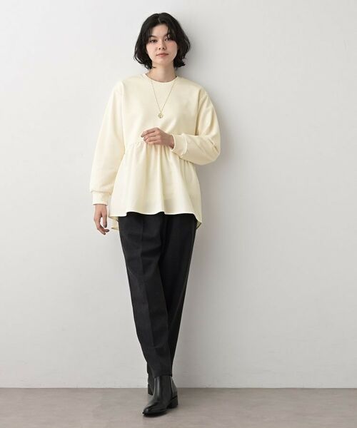 Dessin / デッサン カットソー | 【体型カバー/洗える】ペプラムスウェット | 詳細3