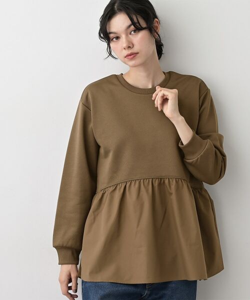 Dessin / デッサン カットソー | 【体型カバー/洗える】ペプラムスウェット | 詳細9