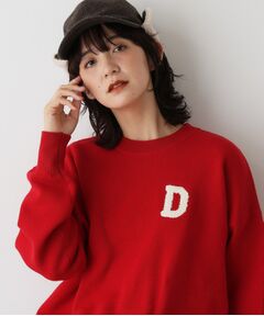 Dessin / デッサン ニット・セーター | 【洗える】Dサガラ刺繍ワッペン付きニット