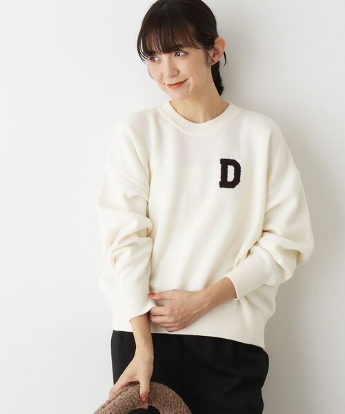 Dessin / デッサン ニット・セーター | 【洗える】Dサガラ刺繍ワッペン付きニット | 詳細11
