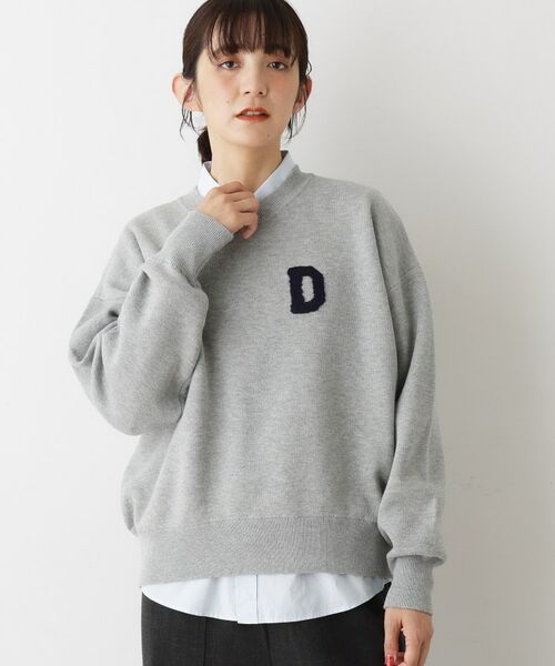 Dessin / デッサン ニット・セーター | 【洗える】Dサガラ刺繍ワッペン付きニット | 詳細3