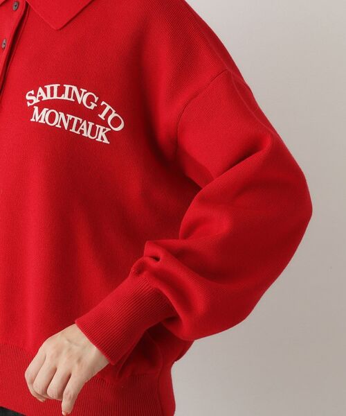 Dessin / デッサン ニット・セーター | 【洗える】フロッキーロゴ入り襟付きニット | 詳細13