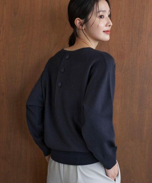 Dessin / デッサン ニット・セーター | 【洗える】ウールブレンド後ろボタンニット | 詳細5