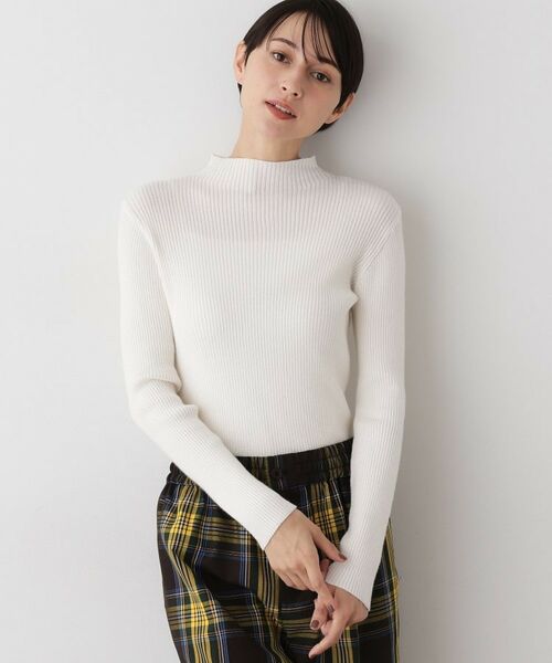 Dessin / デッサン ニット・セーター | 【洗える】リブタートルネックニット(ホワイト(002))