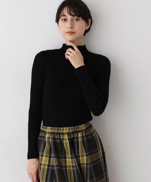 Dessin / デッサン ニット・セーター | 【洗える】リブタートルネックニット(ブラック(019))