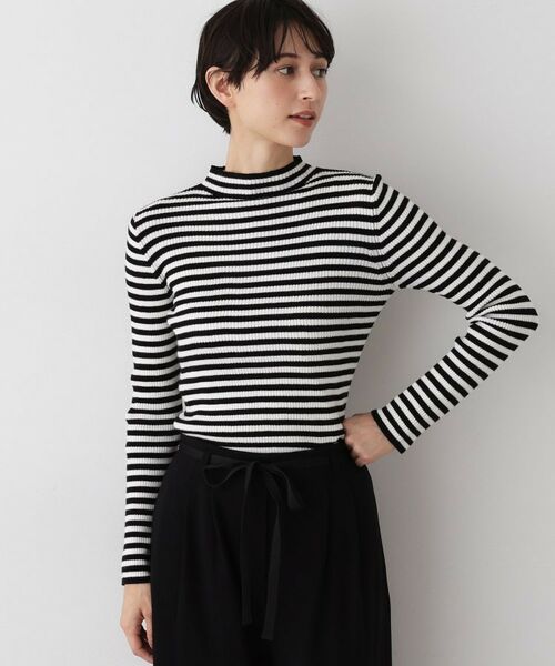 Dessin / デッサン ニット・セーター | 【洗える】リブタートルネックニット(ブラック(119))