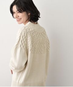 Dessin / デッサン ニット・セーター | 【着映え/洗える】求心ケーブル編みハイネックニット