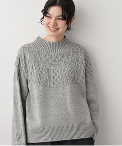 Dessin / デッサン ニット・セーター | 【着映え/洗える】求心ケーブル編みハイネックニット