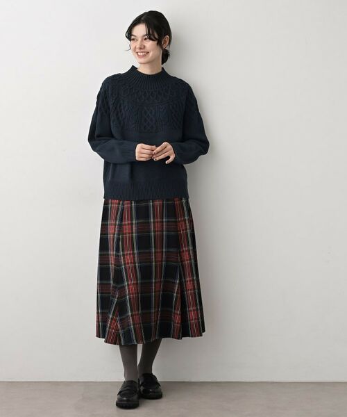 Dessin / デッサン ニット・セーター | 【着映え/洗える】求心ケーブル編みハイネックニット | 詳細21