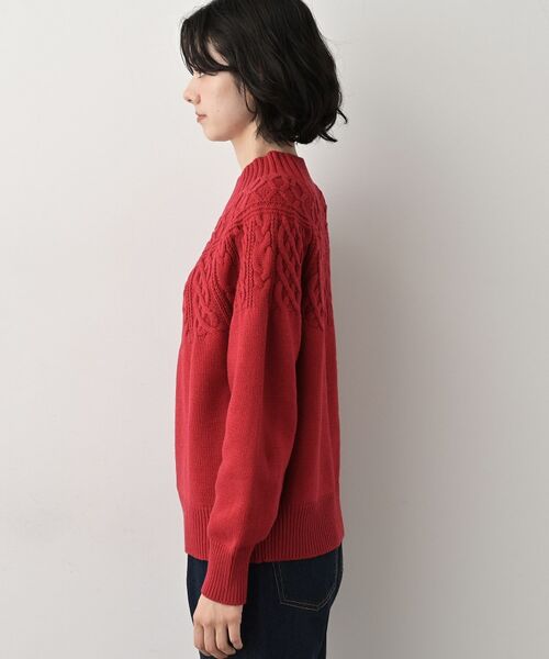 Dessin / デッサン ニット・セーター | 【着映え/洗える】求心ケーブル編みハイネックニット | 詳細24