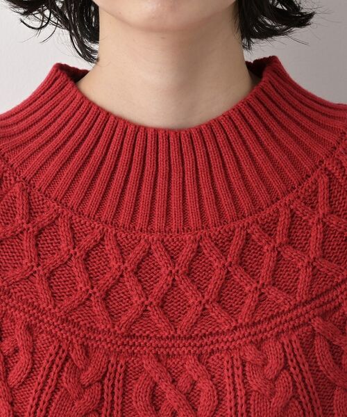 Dessin / デッサン ニット・セーター | 【着映え/洗える】求心ケーブル編みハイネックニット | 詳細26
