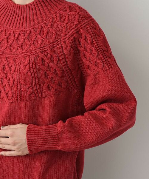 Dessin / デッサン ニット・セーター | 【着映え/洗える】求心ケーブル編みハイネックニット | 詳細27