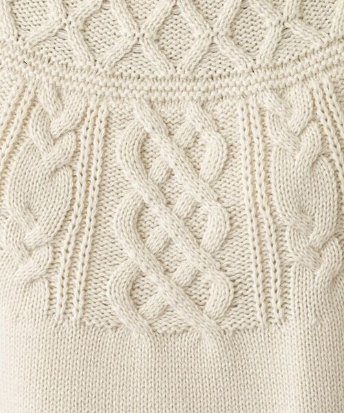 Dessin / デッサン ニット・セーター | 【着映え/洗える】求心ケーブル編みハイネックニット | 詳細4