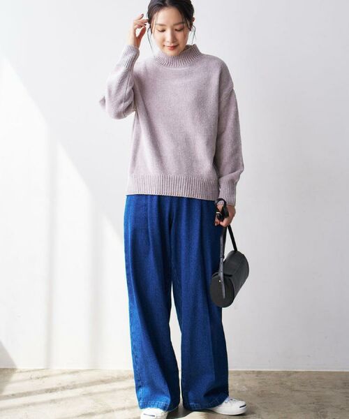 Dessin / デッサン ニット・セーター | 【洗える】ハイネックベロアモールニット | 詳細2