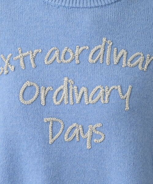 Dessin / デッサン ニット・セーター | 【洗える】ペイント風刺繍入り配色ラインニット | 詳細12