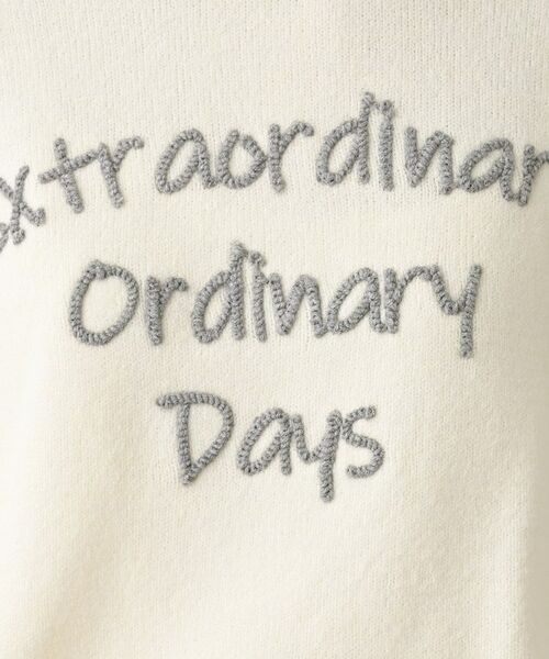 Dessin / デッサン ニット・セーター | 【洗える】ペイント風刺繍入り配色ラインニット | 詳細4