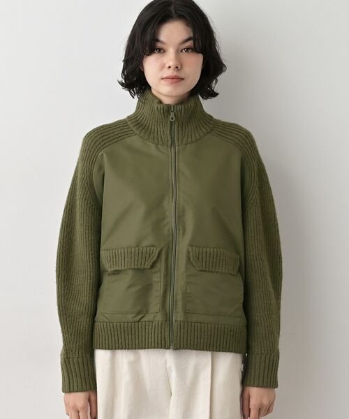 Dessin / デッサン レザーブルゾン・ジャケット | 【洗える】異素材ミックスジップブルゾン | 詳細15