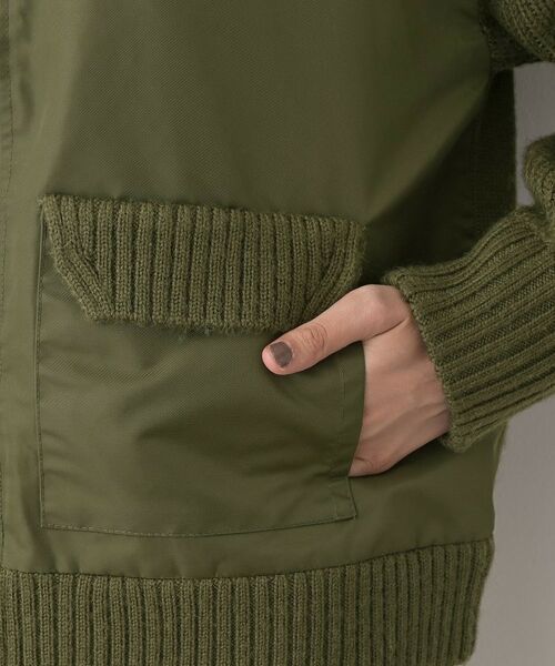 Dessin / デッサン レザーブルゾン・ジャケット | 【洗える】異素材ミックスジップブルゾン | 詳細20