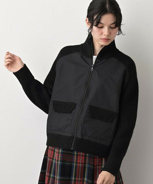 Dessin / デッサン レザーブルゾン・ジャケット | 【洗える】異素材ミックスジップブルゾン | 詳細7