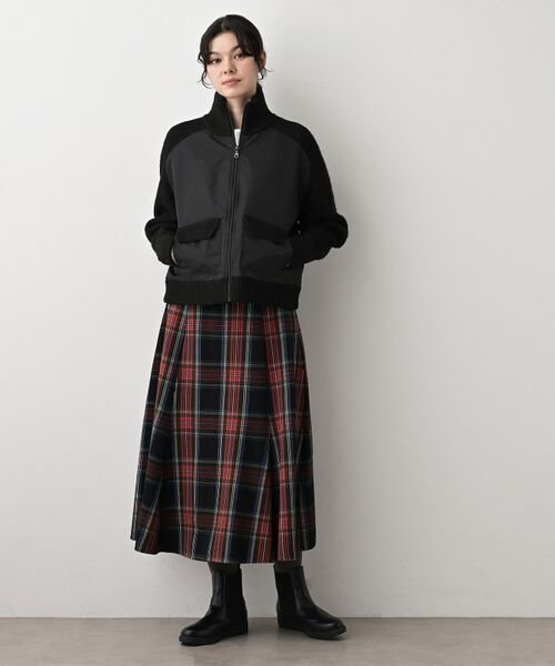 Dessin / デッサン レザーブルゾン・ジャケット | 【洗える】異素材ミックスジップブルゾン | 詳細8