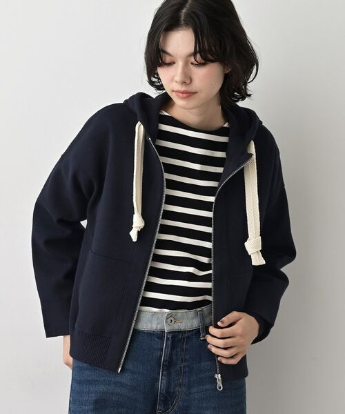 Dessin / デッサン パーカー | 【洗える】コットンカシミヤブレンドフードジップカーディガン | 詳細1