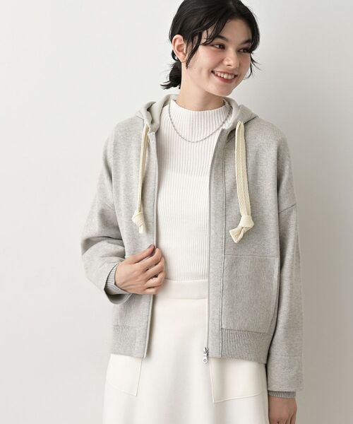 Dessin / デッサン パーカー | 【洗える】コットンカシミヤブレンドフードジップカーディガン | 詳細6