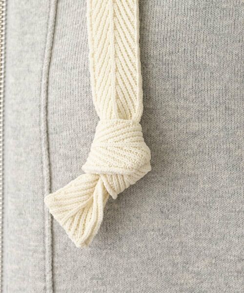 Dessin / デッサン パーカー | 【洗える】コットンカシミヤブレンドフードジップカーディガン | 詳細8