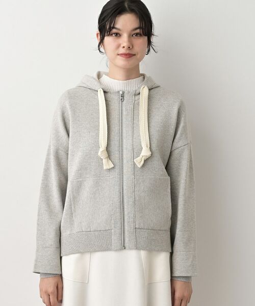 Dessin / デッサン パーカー | 【洗える】コットンカシミヤブレンドフードジップカーディガン | 詳細9