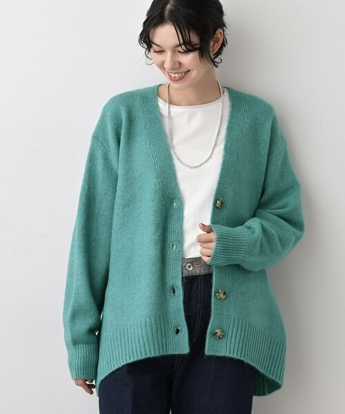 Dessin / デッサン カーディガン・ボレロ | 【洗える】ウォームソフトカーディガン(ブルーグリーン(097))