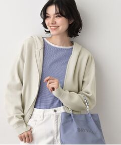 Dessin / デッサン ニット・セーター | 【キレイ見え／洗える】ジャカード編みフードジップ