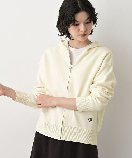 Dessin / デッサン ニット・セーター | 【キレイ見え／洗える】ジャカード編みフードジップ | 詳細1