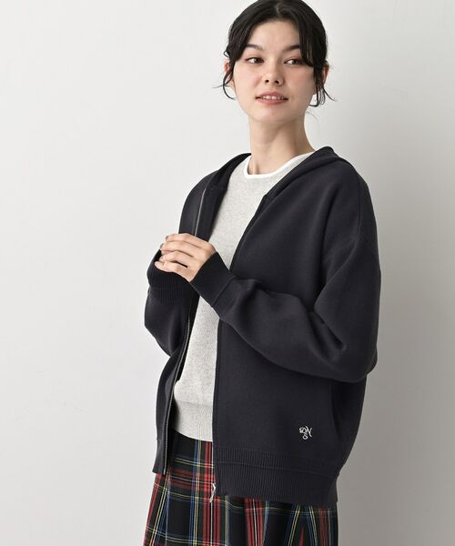 Dessin / デッサン ニット・セーター | 【キレイ見え／洗える】ジャカード編みフードジップ | 詳細5