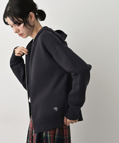 Dessin / デッサン ニット・セーター | 【キレイ見え／洗える】ジャカード編みフードジップ | 詳細6