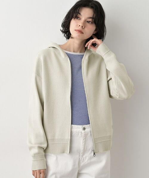 Dessin / デッサン ニット・セーター | 【キレイ見え／洗える】ジャカード編みフードジップ | 詳細9